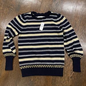 Loft metallic striped sweater